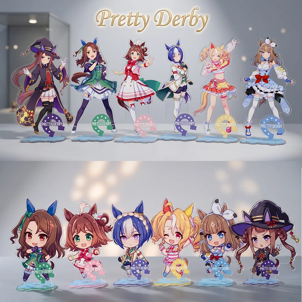 Game Horse Racing Pretty Derby 10&15CM Double Sided Acrylic Stand Keychain 2026 New Anime Stand Desk Ornament Home Shelf Display