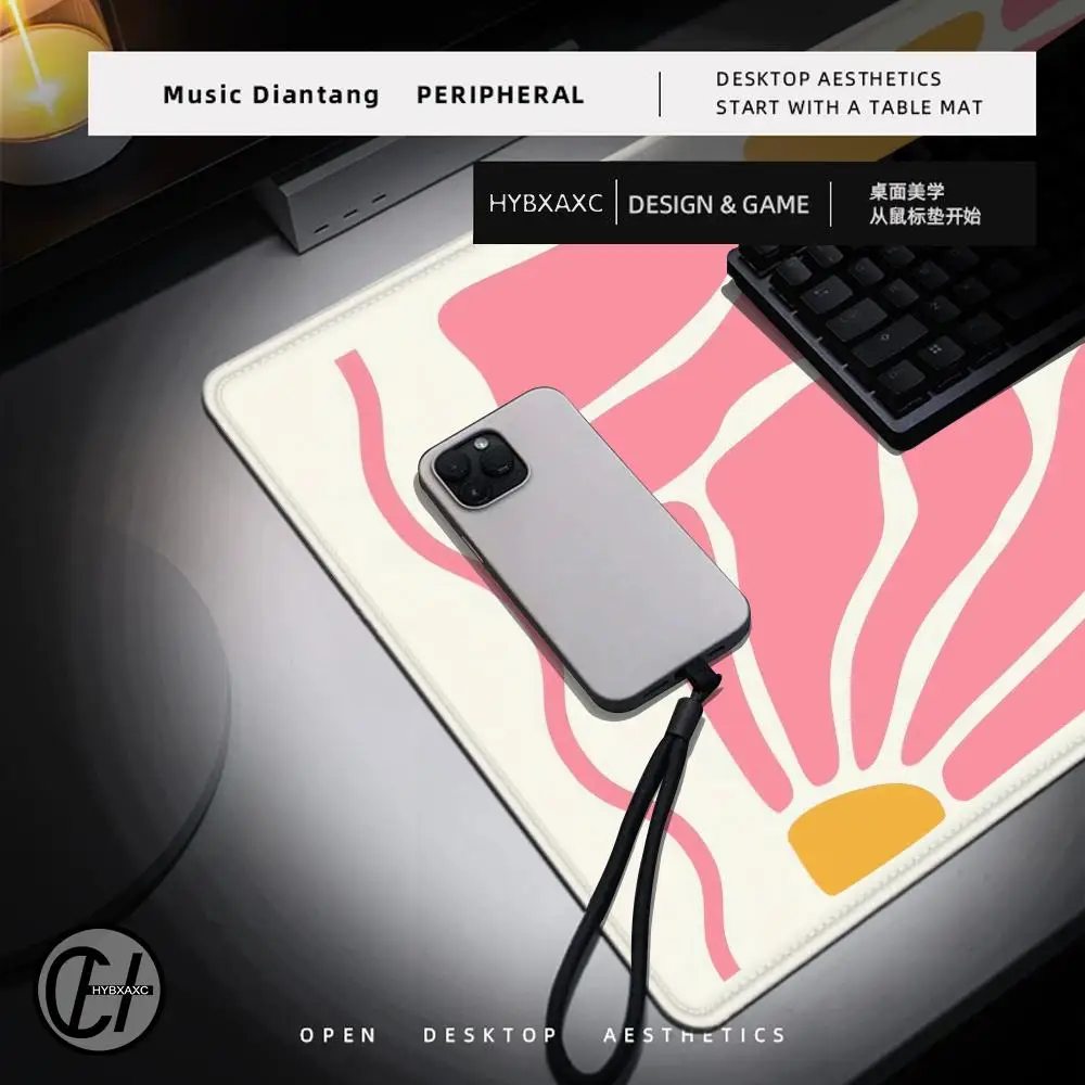 90x40 Pink Abstract flower office desk mat Large computer mouse pad Gift Game Player desktop accessories Keyboard protection pad