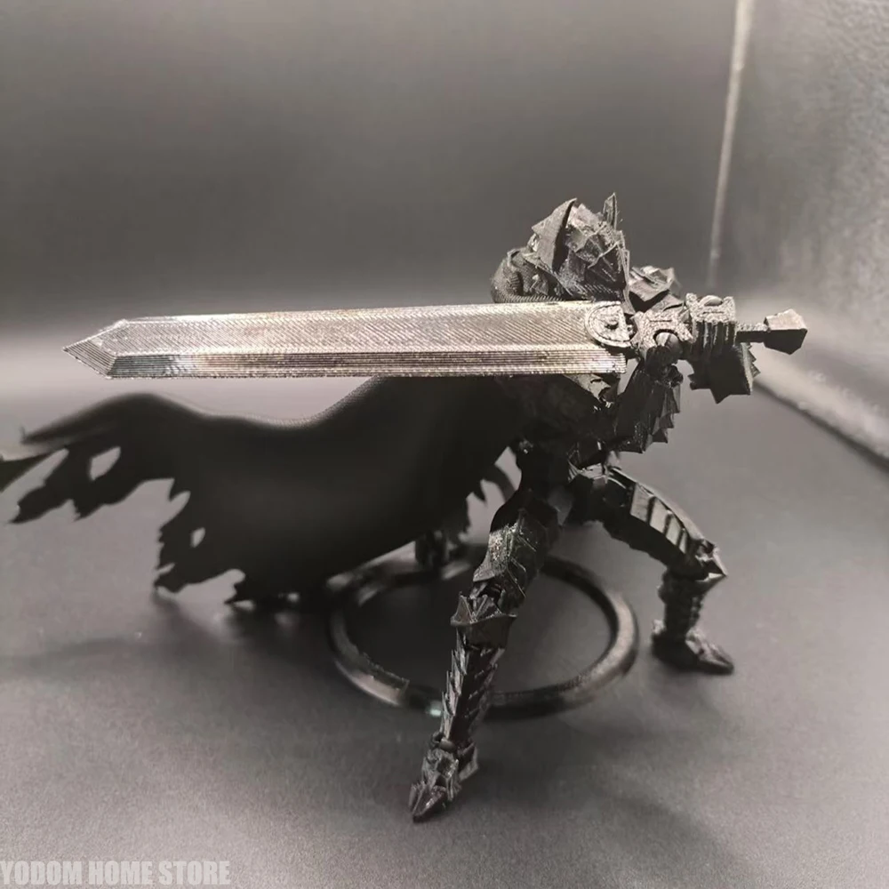 Figura móvil multiarticulación con armadura Berserk Guts' impresa en 3D para accesorios para el hogar, decoración de escritorio, regalo genial para niños