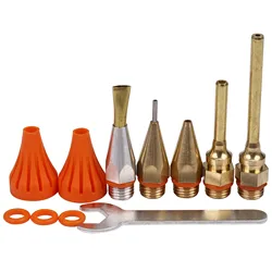 11Pcs Glue Copper Nozzle Small-Bore Long Short Large Diameter Hot Melt Glue Accessories