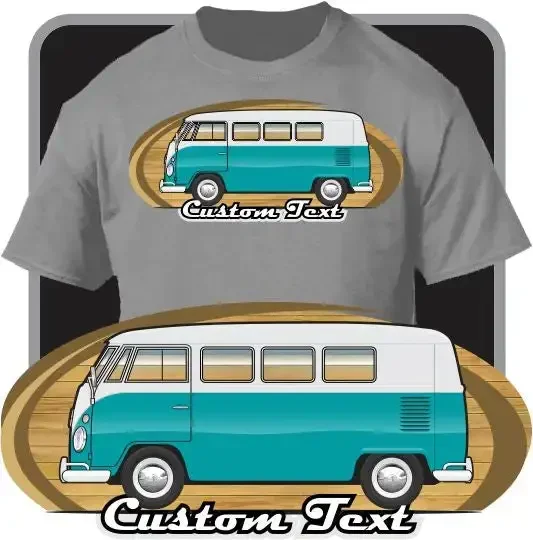 T-shirt 1961 1962 1963 64 1965 66 1967 barndoor VVWW Minibus 23 window Bus T1 Campeerr Kombi Transporter Type 2 westfalia