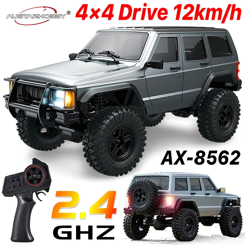 AUSTARHOBBY AX-8562 1/18 RC Car 4WD Rock Crawler Car 2.4G RC Remote Control Vehicle 20A 12KM/H Speed Model Toy for Kids Adults