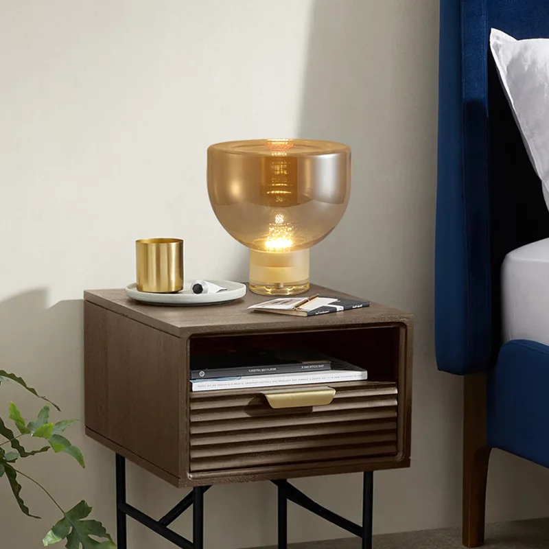 북유럽 스타일, 창의적인, 침실용, 탁상용 램프, 거실, 깔때기, 유리, 크리스탈, 책상 램프