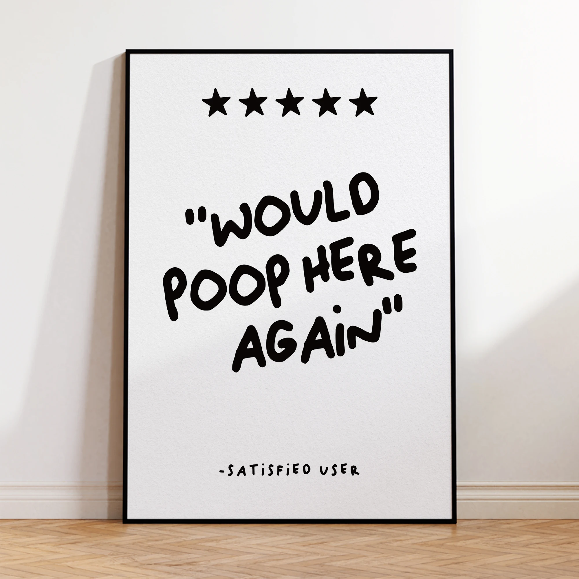 Modern Interesting Would Poop Here Again Wall Art Prints Canvas Painting Poster Picture For Living Room Bathroom Home Decor Gift
