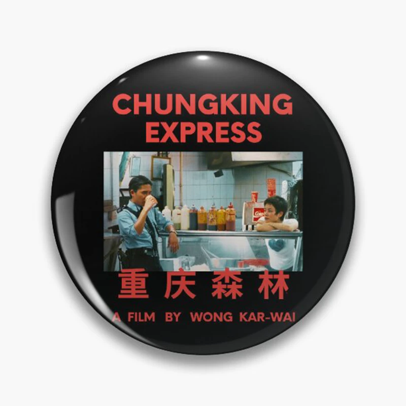 Retro Classic Movie Chungking Express Cartoon Button Pin Wong Kar-wai Drama Creative Art Brooch Badge Fans Bag Accessories 58mm