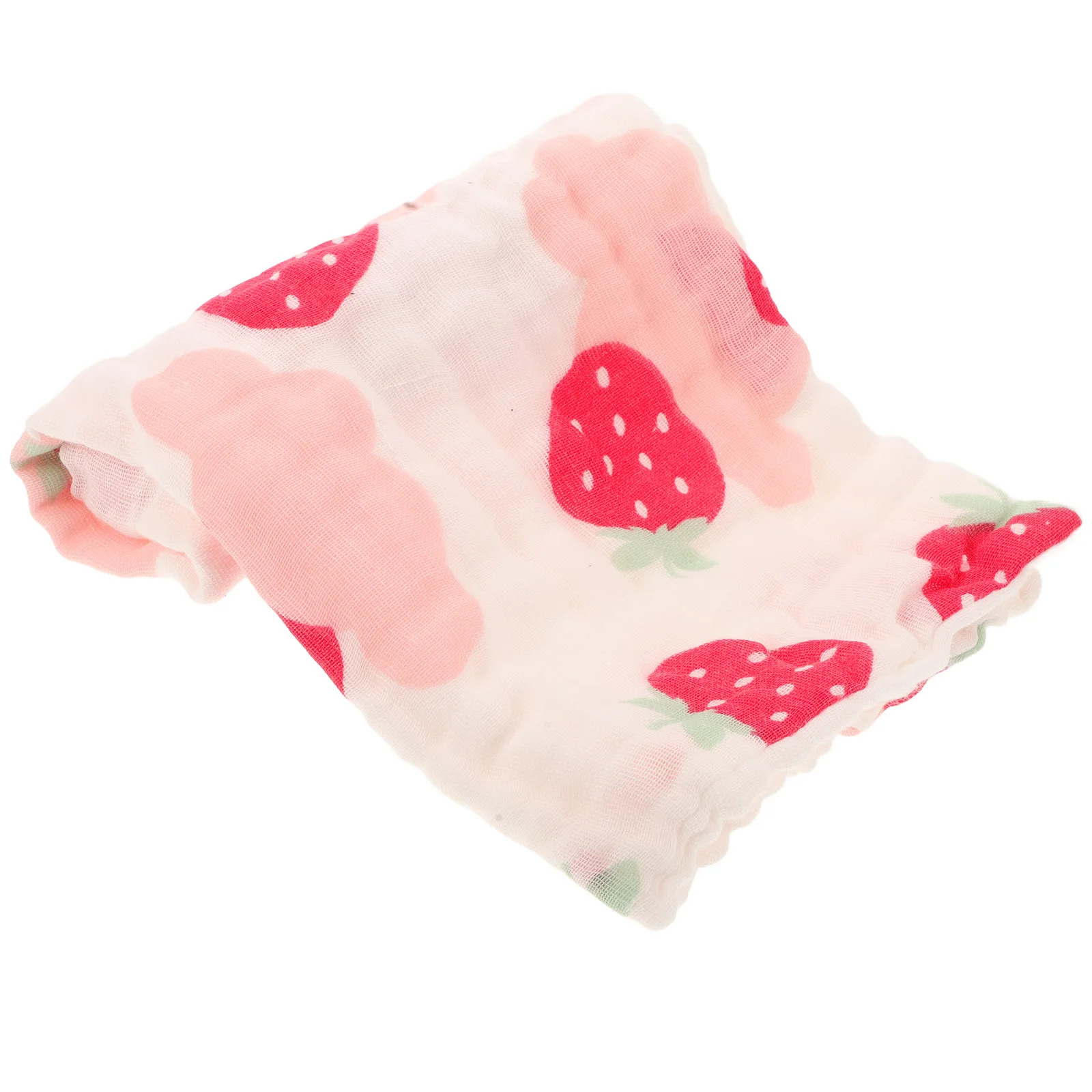 المرايل الطفل الشاش 30X30 سم لينة ماصة الفراولة طباعة الوليد لعابه المرايل للرضع للجنسين ملابس التجشؤ #6