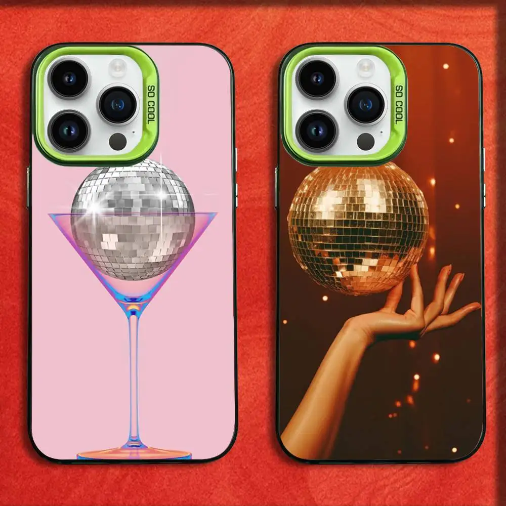 

Disco Ball Art Phone Case For iPhone 17,16,15,14,13,12,11,Pro,Max,Plus,E,SE4,Air,Mini Green IMD Box