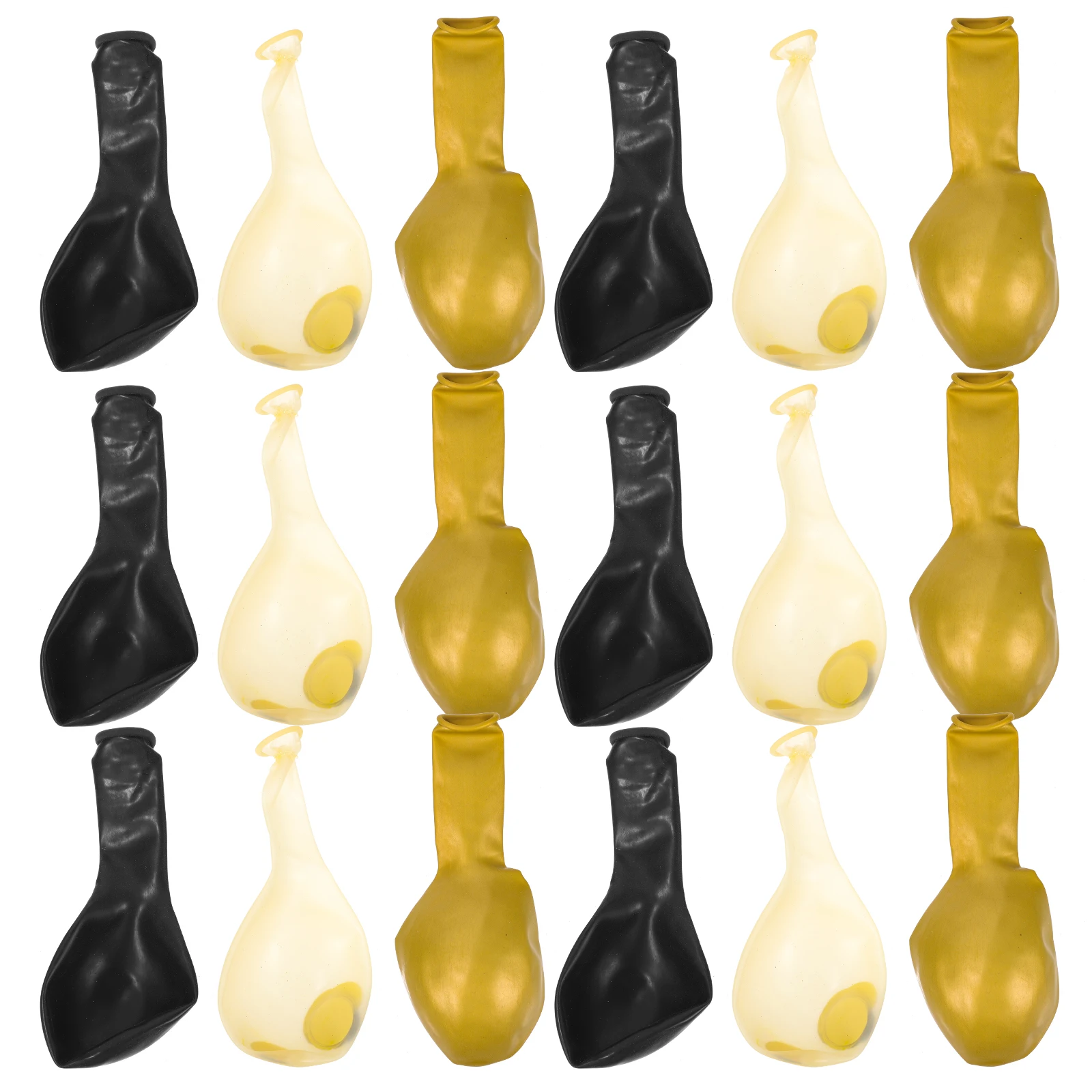 

50 Balloons Graduation Party Supplies Black Gold Colors 12 Inches Diameter Latex Decorative Confetti Filled Safe Kids Easy Use