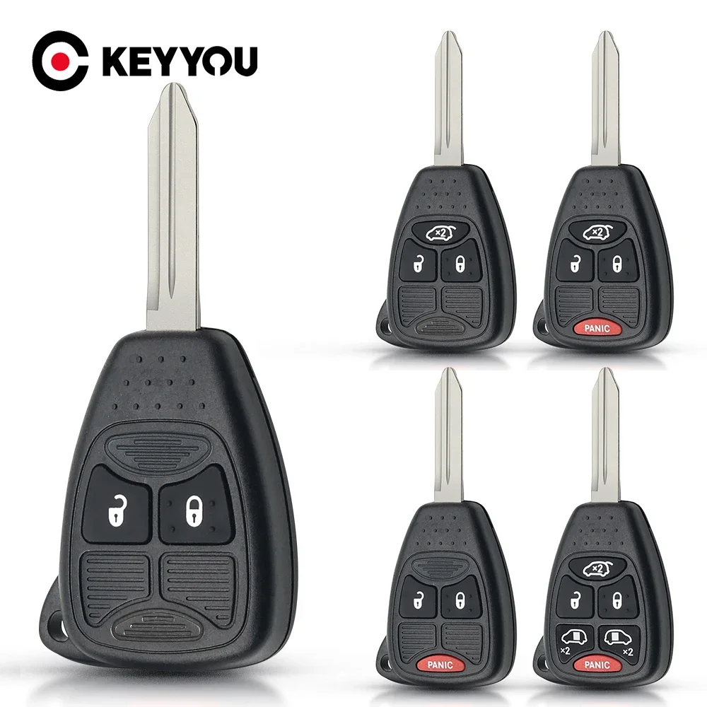 KEYYOU Replacement Car Key Case For Chrysler Pacifica Aspen 300 Dodge RAM Caravan Jeep Commander Grand Cherokee