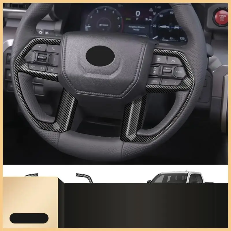 

Car Steering Wheel Button Frame Cover Trim Sticker For Toyota Tacoma 2024 Car Interior Accessories-N30R