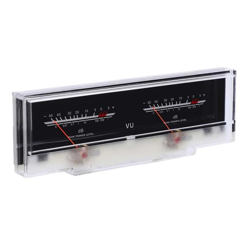 Double Pointer VU Meter Stereo Audio Amplifier Board DB Sound Audio Level Indicator Tester Adjustable Backlight