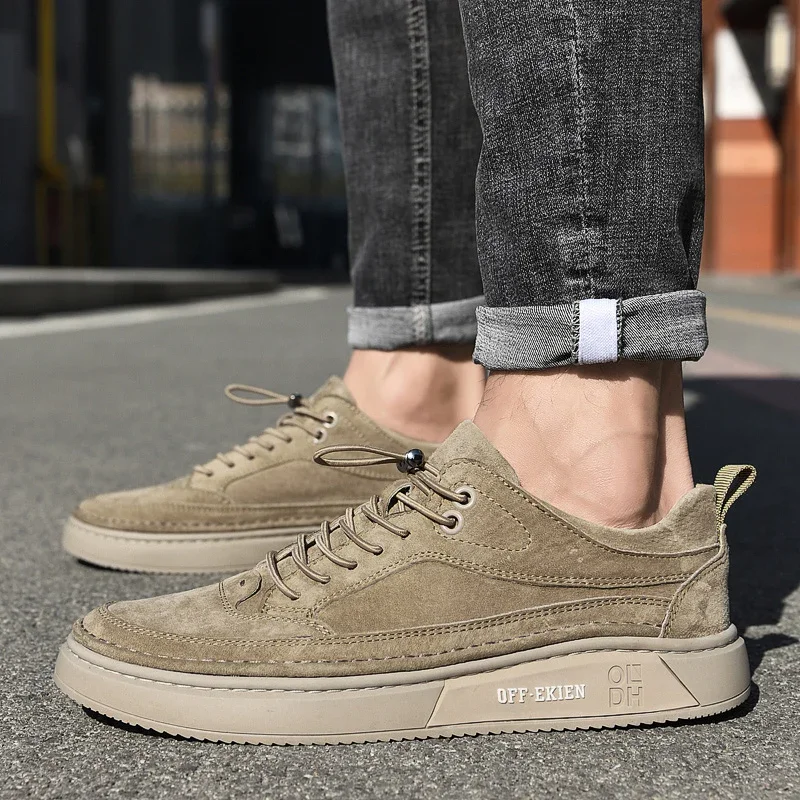 

Autumn lace up comfortable Casual Shoes Outdoor Men Sneakers Fashion Genuine Leather Loafers Breathable