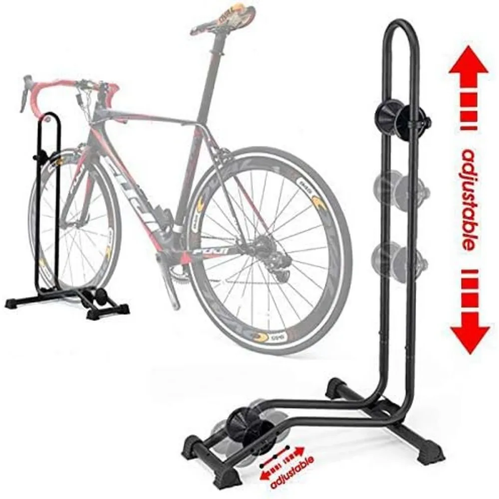 Suporte universal para piso de bicicleta para rodas de 24-29 polegadas - Rack de armazenamento interno e externo com polias ajustáveis