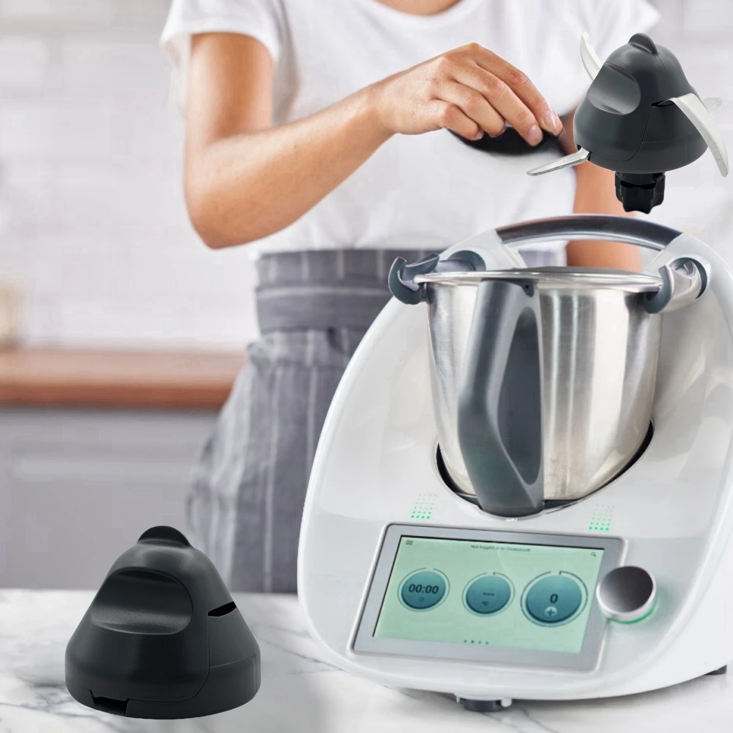 شفرات خلاط العجين العجن حماية التماس الرأس من العجين الأوساخ لملحقات Thermomix TM5 TM6 أجزاء الخلاط