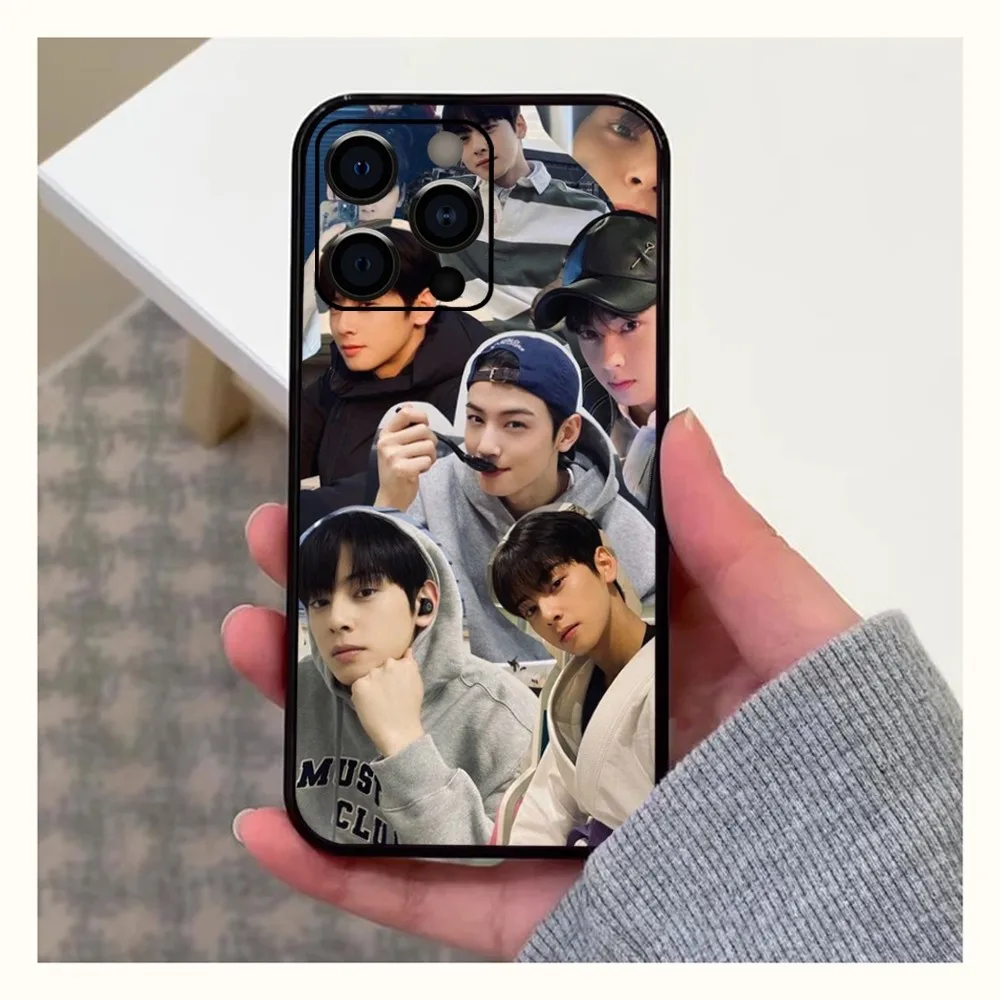 kpop Astro Cha Eun Woo  Phone Case For iPhone 11 12 13 Mini 13 14 15 Pro XS Max X 8 Plus SE XR Shell