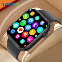 SENBONO 2023 Men's Smart Watch Bluetooth Call AI Voice Watch Blood Oxygen Fitness Tracker Sport Smartwatch Men Women for IOS