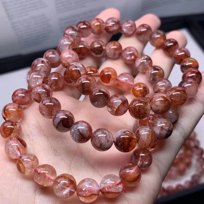 Natural Red Sealant Anomaly Jade Colors Ghost Glue Flower Bracelet