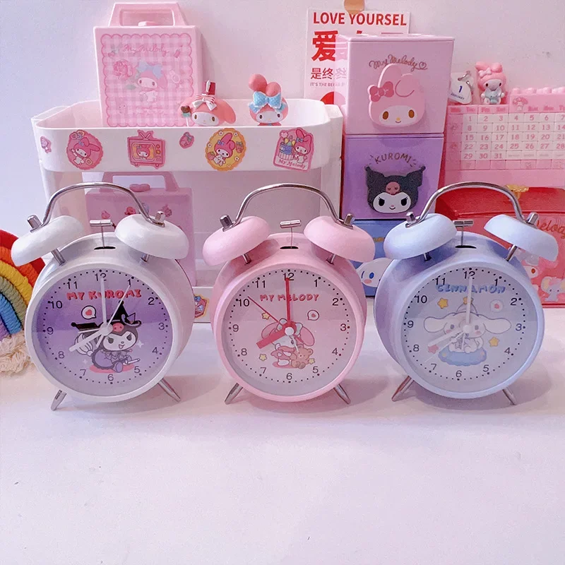 

Sanrios Hello Kitty Pompompurin Kuromi Cinnamorll My Melody Little Twin Stars Alarm Clock Kawaii Cartoon Anime Desktop Bedroom