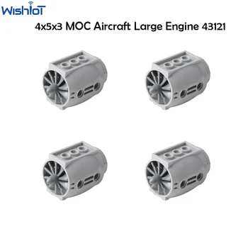 MOC 항공기 대형 엔진, 프로펠러 블레이드, 기술 부품, Legoeds 빌딩 블록과 호환 가능, 43121 46667 18753, 4x5x3