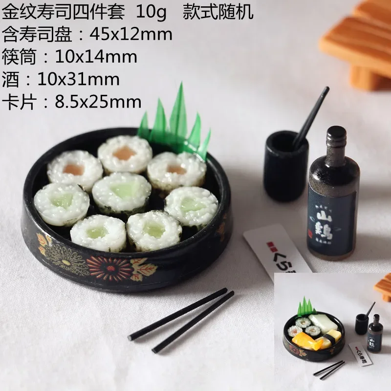 Mini Sushi Bento Food Sushi Plate Set Japanese Food Style Miniature Dollhouse Food Decoration Accessories Home Decor view 5