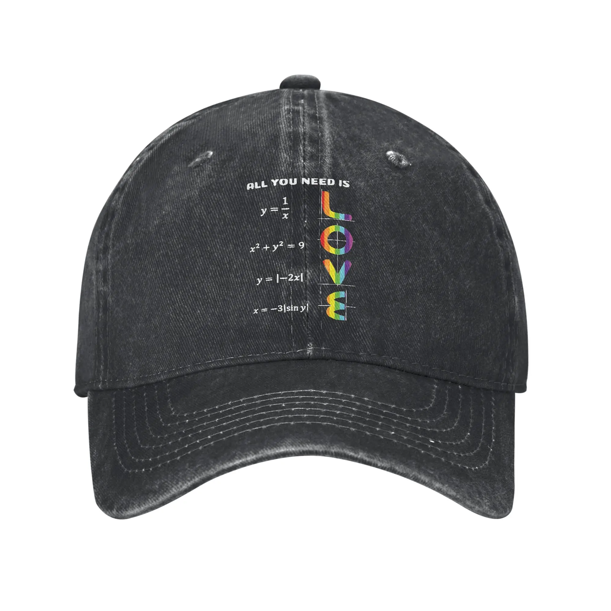 All You Need Is a Love of LGBT Maths Unisex Baseball Caps  Distressed Denim  Cap Outdoor All Seasons Unstructured Soft Sun Cap