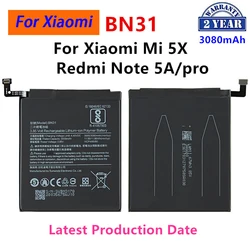 Brand New BN31 3080mAh Battery For Xiaomi Mi 5X Mi5X Redmi Note 5A / Pro Mi A1 Redmi Y1 Lite S2 BN31 Batteries
