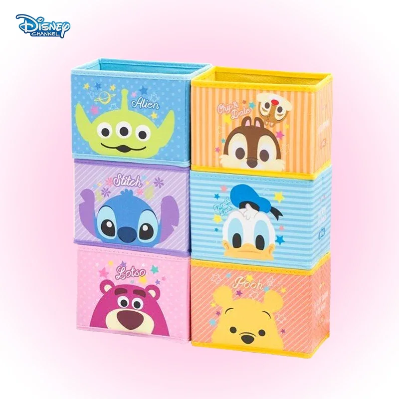 Disney Stitch Donald Duck Storage Basket Folding Eco-Friendly Multifunctional Storage Bag Cute Cartoon Party Gift Bag Packaging