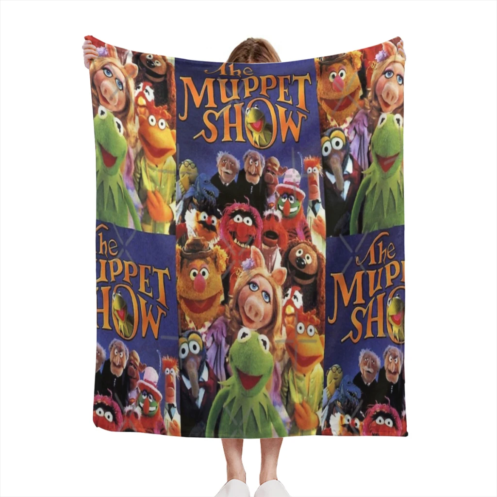 

The Muppet Show - vintage cast retro TV Thin Blanket Soft comforter sets throw for Couch Warm Flannel Blankets Bedroom Summer