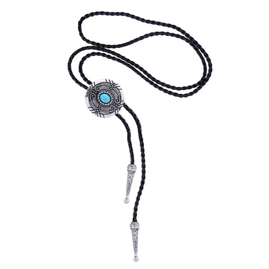 

Creative fashion retro totem turquoise Bolo tie