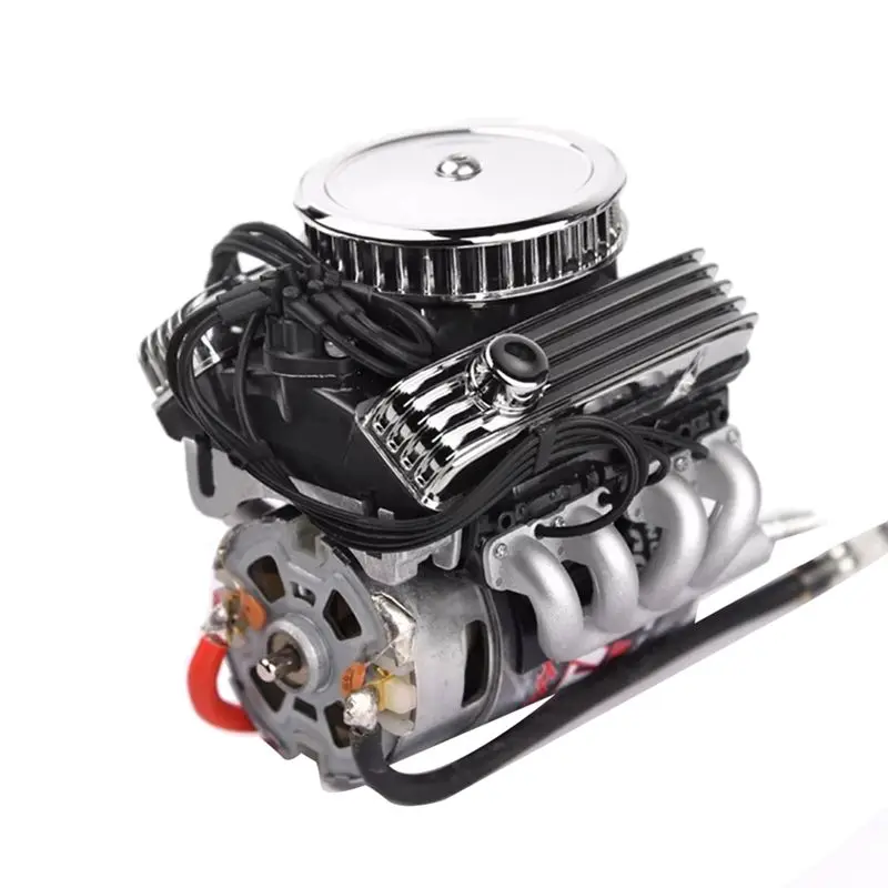 ABXE-Old Fashioned V8 Engine Heat Sink Universal For 1/10 For Traxxas TRX4 TRX6 AXIAL SCX10 90046 RC Crawler Car