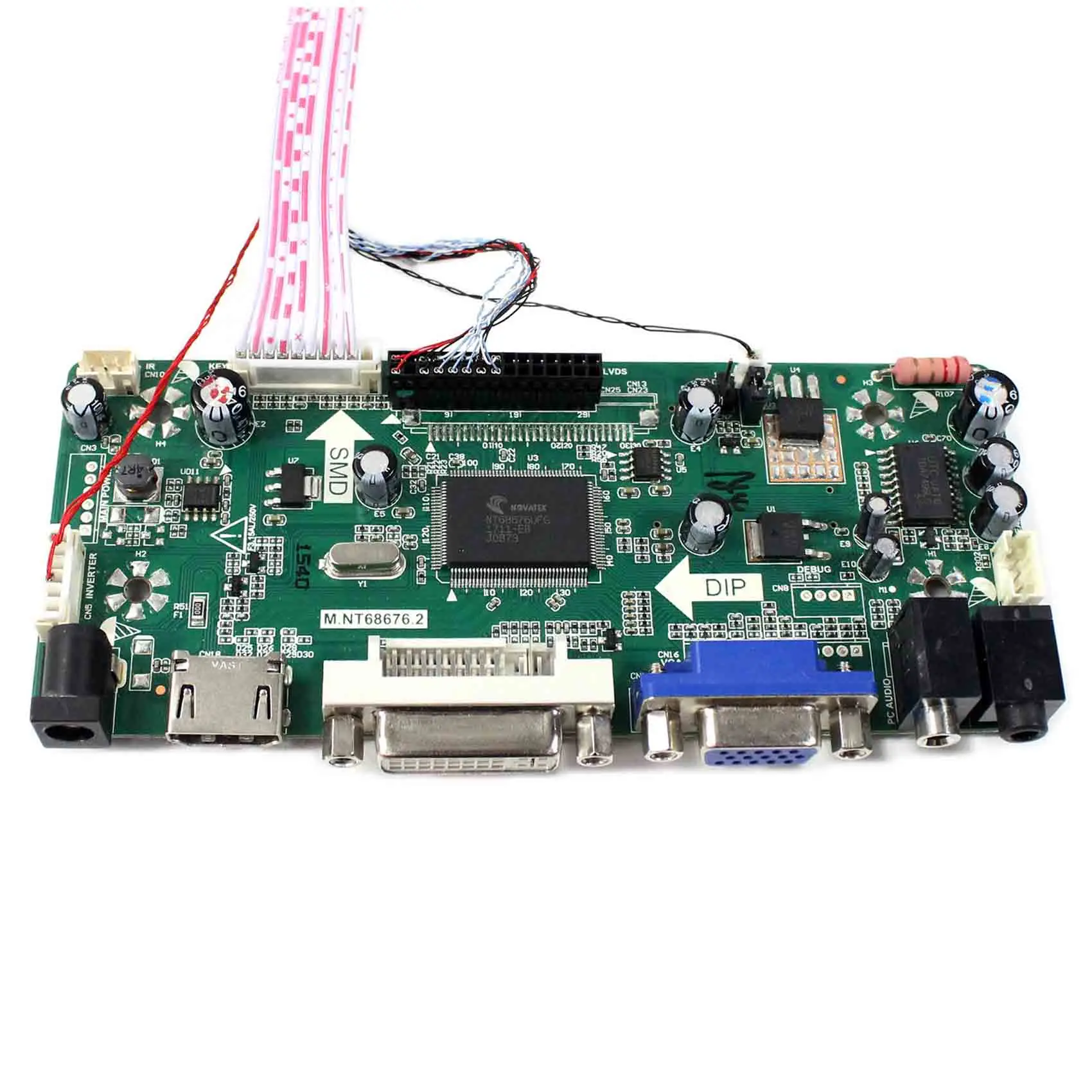 หน้าจอ LCD 8.9 นิ้วความละเอียด 1024X600 แผงสัมผัสแบบ Resistive HSD089IFW1 พร้อม HD-MI DVI VGA LCD Controller Board
