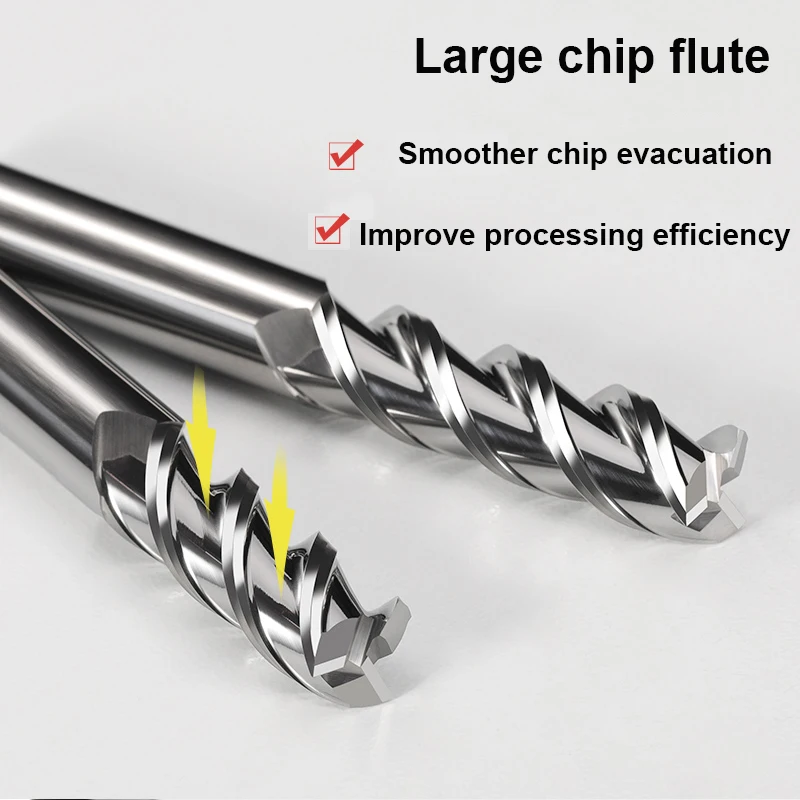 HRC55 3 Flauti Lama In Metallo Duro Fresa per Alluminio di CNC Fresa Lega di Acciaio Al Tungsteno Punte del Router di CNC Macchina