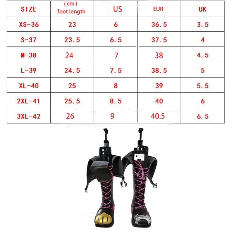 Botas de Cosplay LOL Arcane Jinx, zapatos, accesorios para fiesta de Halloween