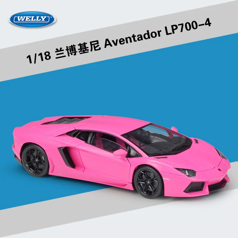 

WELLY 1:18 Lamborghini Aventador LP700 Sports Car Model Diecast Simulation Alloy Toy Car Model Boy Hobbies Collect Decoration