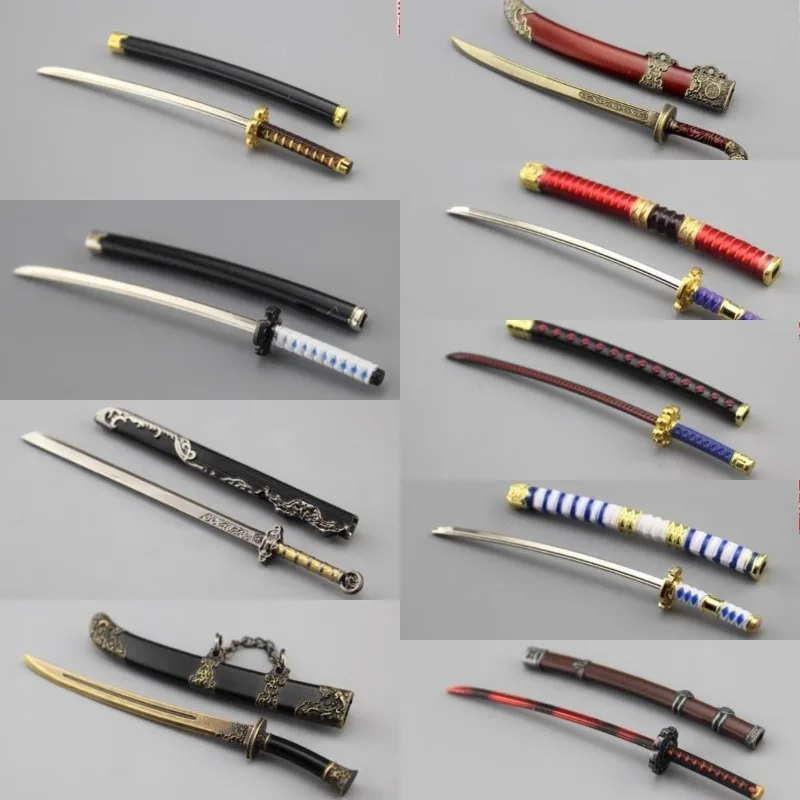 Em estoque escala 1/12 mini espada longa faca braços modelo soldado cena acessórios caber 6 ''figura de ação corpo bonecas