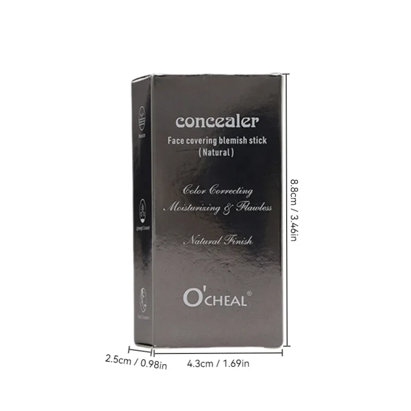 OCHEAL Foundation Stick Contour Brighten Cover Acne Dark Circles Tattoos & Freckles Long Lasting Moisturize Liquid Concealer