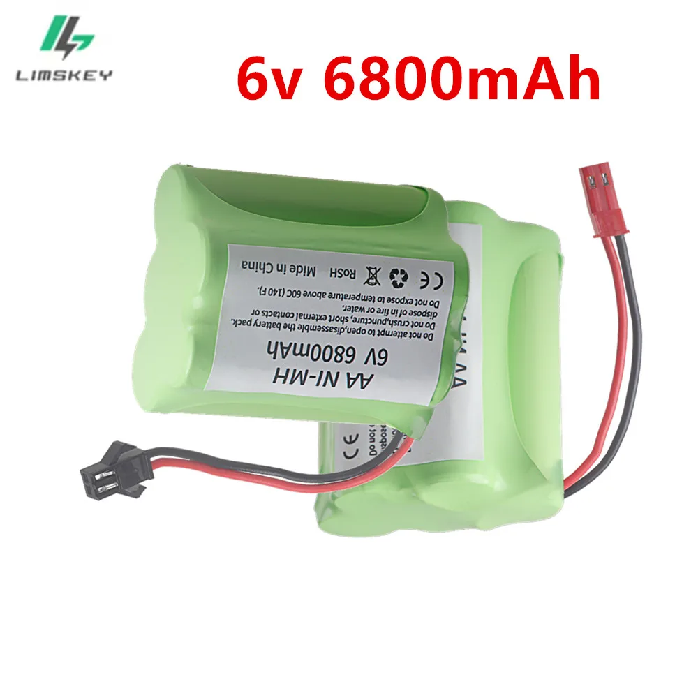 6V 6800mAh NIMH AA Battery SM/JST Plug For RC Toys Cars Robots Tanks Gun Boats 5*Aa NI-MH 3000mah 6v Rechargeable Battery Pack