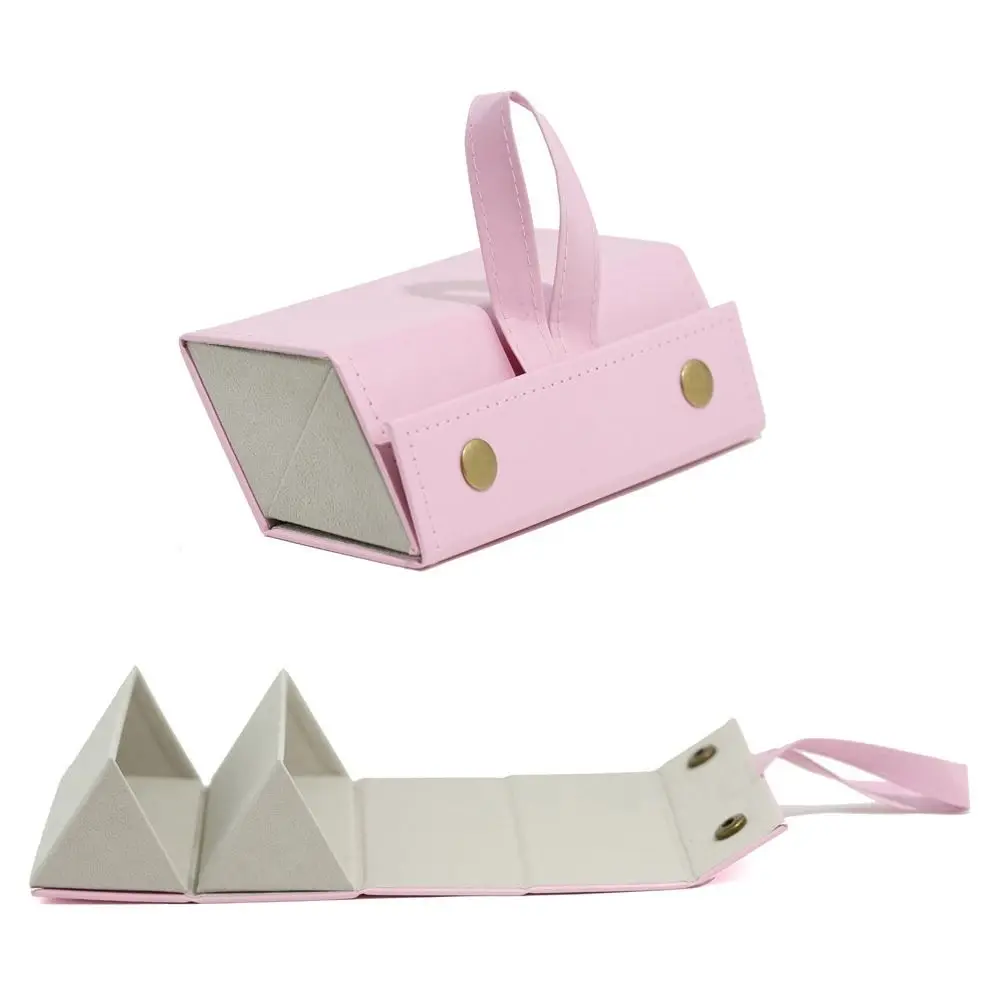 Organisateur de lunettes à 2/3/4/5/6 fentes, conception compacte, boîte de rangement à coque rigide, rembourrage intérieur, présentoir en cuir PU, mallette de rangement