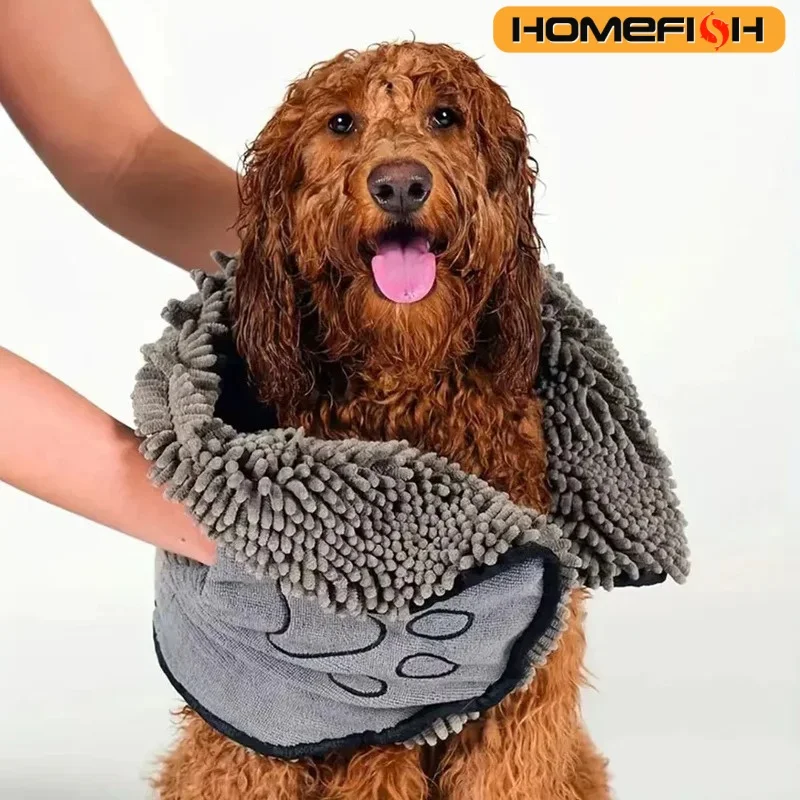 Toalha de Banho Super Absorvente para Animais de Estimação, Toalhas de Secagem Rápida para Gatos, Robe de Banho Confortável e Macio, Acessórios para Cães