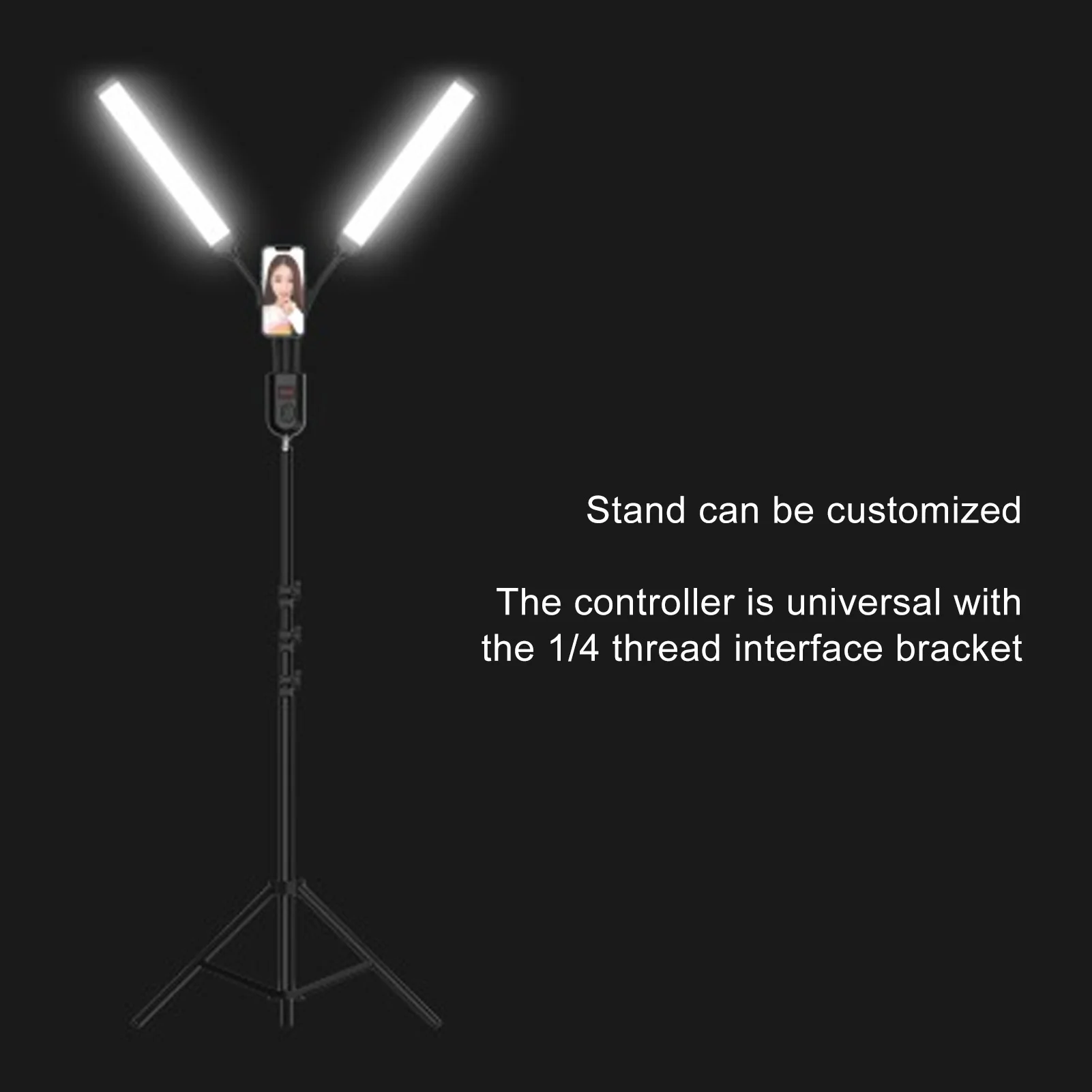 

Outdoor Live Stands, LED Fill Light Foldable Intelligent Digital Display LED Photography Lighting for Selfie Live Streaming