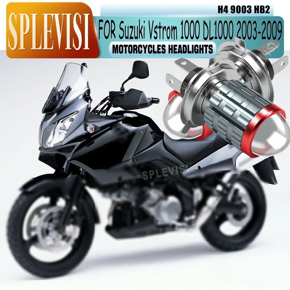 

yellow white LED Powerful Brightness h4 Motorcycle Headlight For Suzuki Vstrom 1000 DL1000 2003 2004 2005 2006 2007 2008 2009