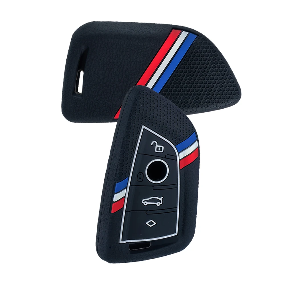 for BMW X1 X3 X4 X5 X6 Series 1 2 3 5 7 G20 G02 G05 G31 G23 F34 F15 F40 IX3 New Silicone Remote Car Key Cover Keychain Key Case