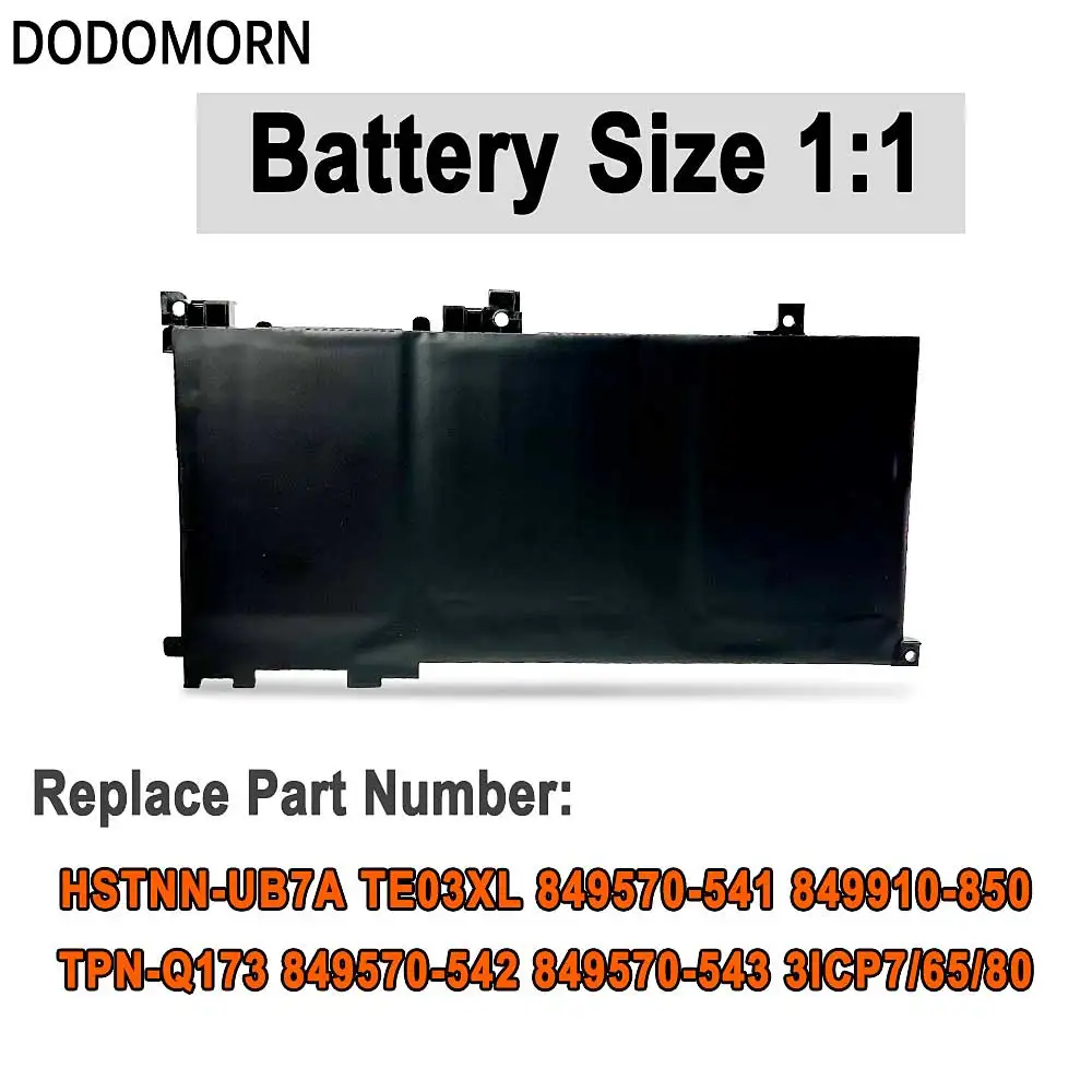 DODOMORN Nova Bateria TE03XL Para HP OMEN 15-bc011TX 15-bc012TX 15-bc013TX 15-AX015TX AX017TX TPN-Q173 HSTNN-UB7A 849910-850