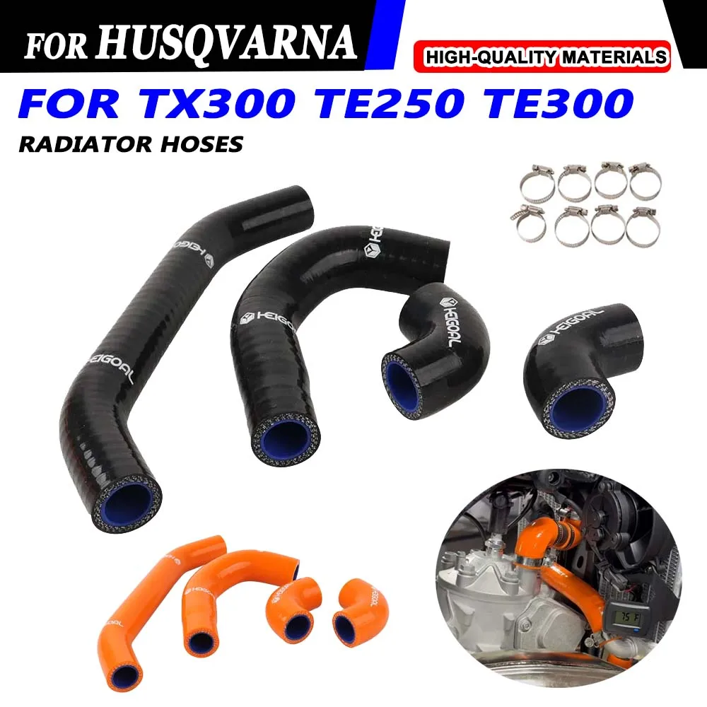 

Аксессуары для мотоциклов Husqvarna TX 300 2023 2024 TE300 TE 250 300 2024, шланги радиатора, Трубка охлаждающей жидкости, силиконовый шланг
