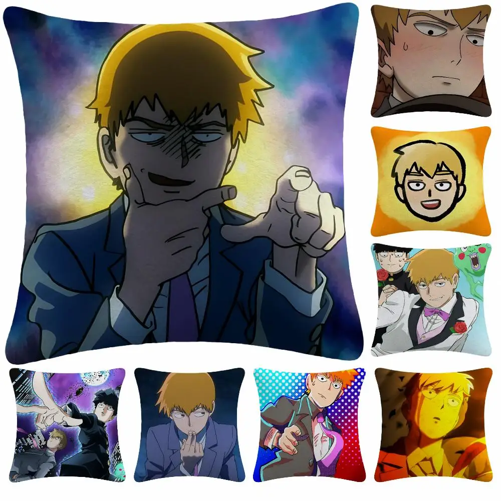 Anime Mob Psycho R-Arataka Reigen Cushion Cover Soft Plush Decorative Sofa Bedroom Living Room Car Dorm Home Decor Gift
