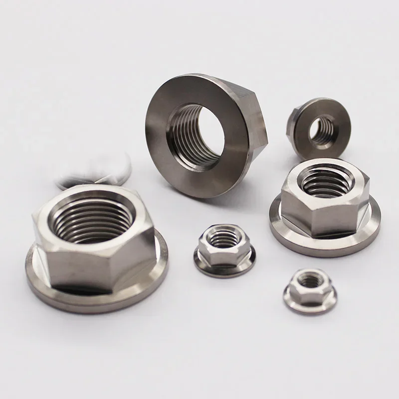 

Titanium Flange Hex Nuts GRADE 5 6AL-4V M5 M6 M7 M8 M10 M12 M14 M16 M18 M20