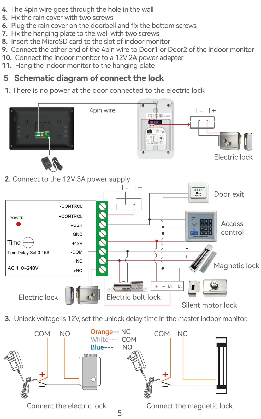 Kit de intercomunicador para el hogar, sistema de Control de acceso RFID, Wifi, TUYA, 10 pulgadas, pantalla táctil a Color, timbre de vídeo