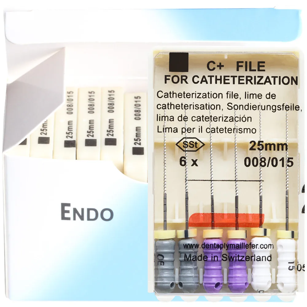 10 Packs/Box C+ FILE For Catheterization 21/25/31mm 08-15 Endo Root Canal Files Stainless Steel Hand Use Endodontic