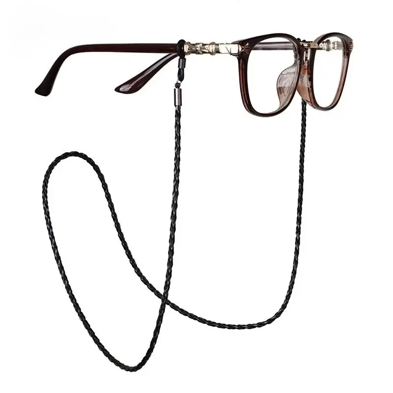 Multi-color Sunglasses Hanging Chain Twist Glasses Rope Leather Rope Chain Outdoor Sports Anti-slip Sunglasses Chain Accessories