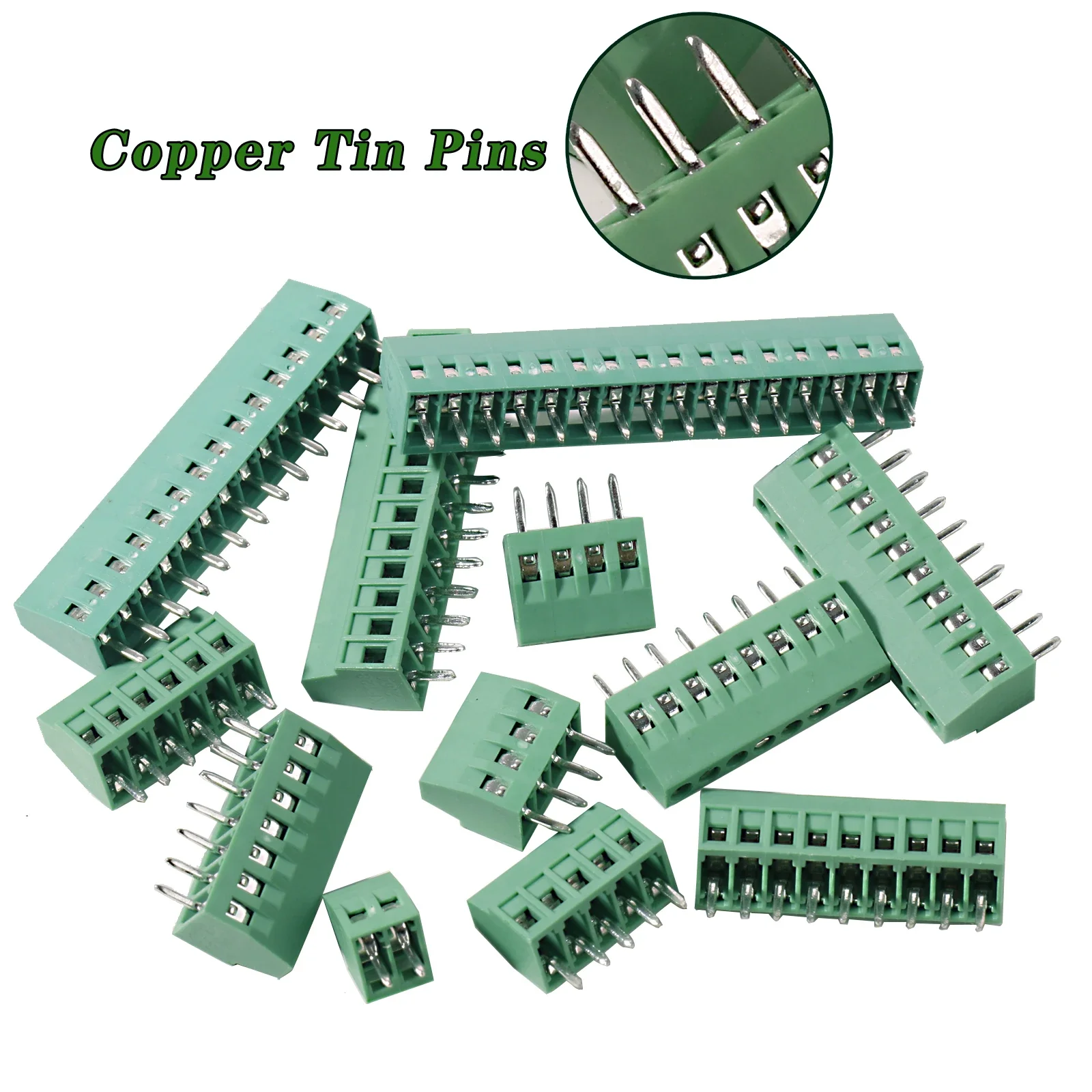 KF128 2.54mm Pitch PCB Screw Terminal Block Connector Kit 2P-16P Wire To Board Connector for Arduino Electronic Project